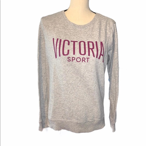 Victoria's Secret Tops - Victoria’s Secret Sport Gray Logo Sweatshirt